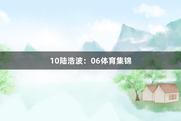 10　　陆浩波：06体育集锦